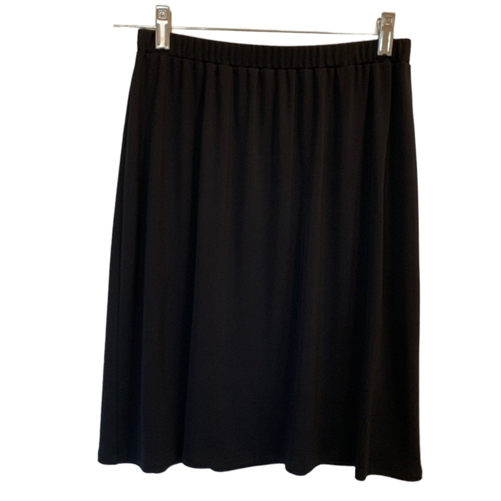 Black Skirt with Elastic Waist Size Large Petite